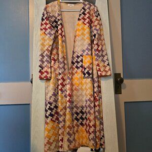 LuLaroe multi colored long cardigan